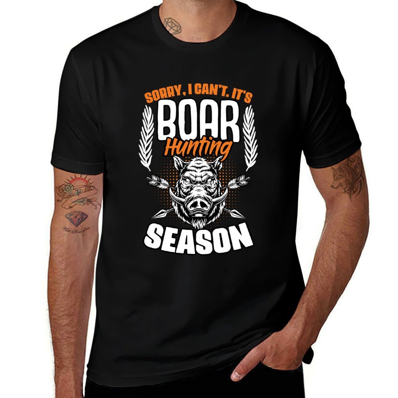 Wildman Hunting & Outdoor Vanderbijlpark - ごめんなさい、面白くない。イノシシ狩りのユーモア。イノシシハンター向けTシャツ。リラックスフィットカジュアル半袖トップスTシャツ。