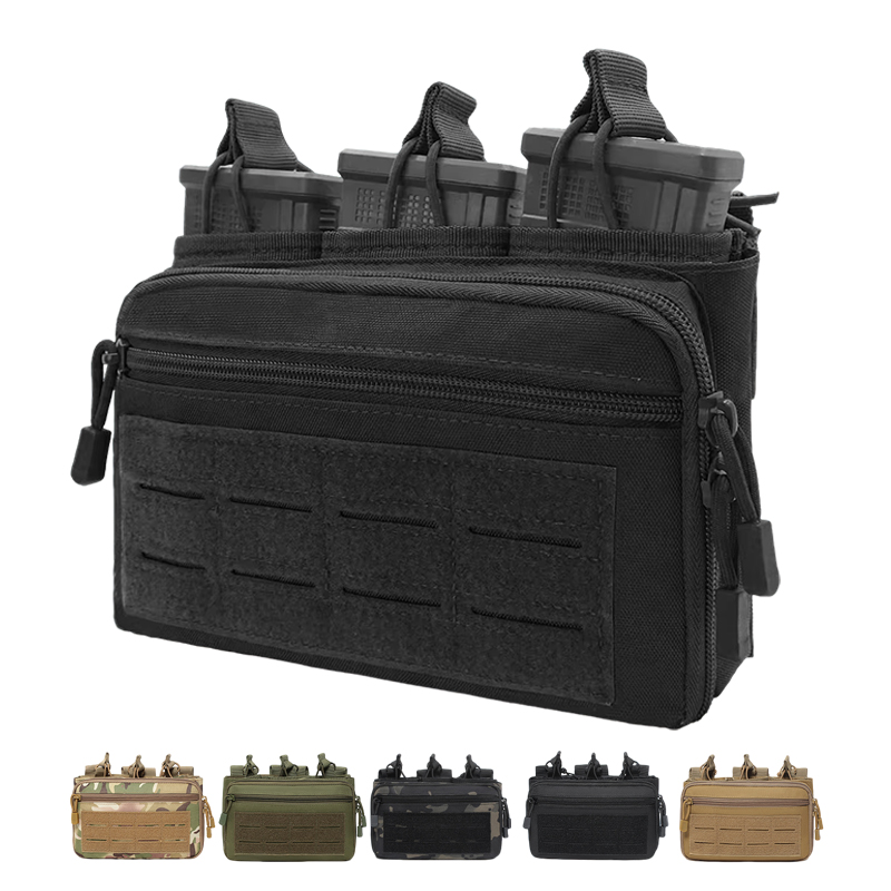 Hunting Outdoor Stores - モールマガジンポーチ トリプルマグバッグ ライフルマグアドミンポーチ EDCバッグ ユニバーサルカートリッジホルダー ハンティングバッグ