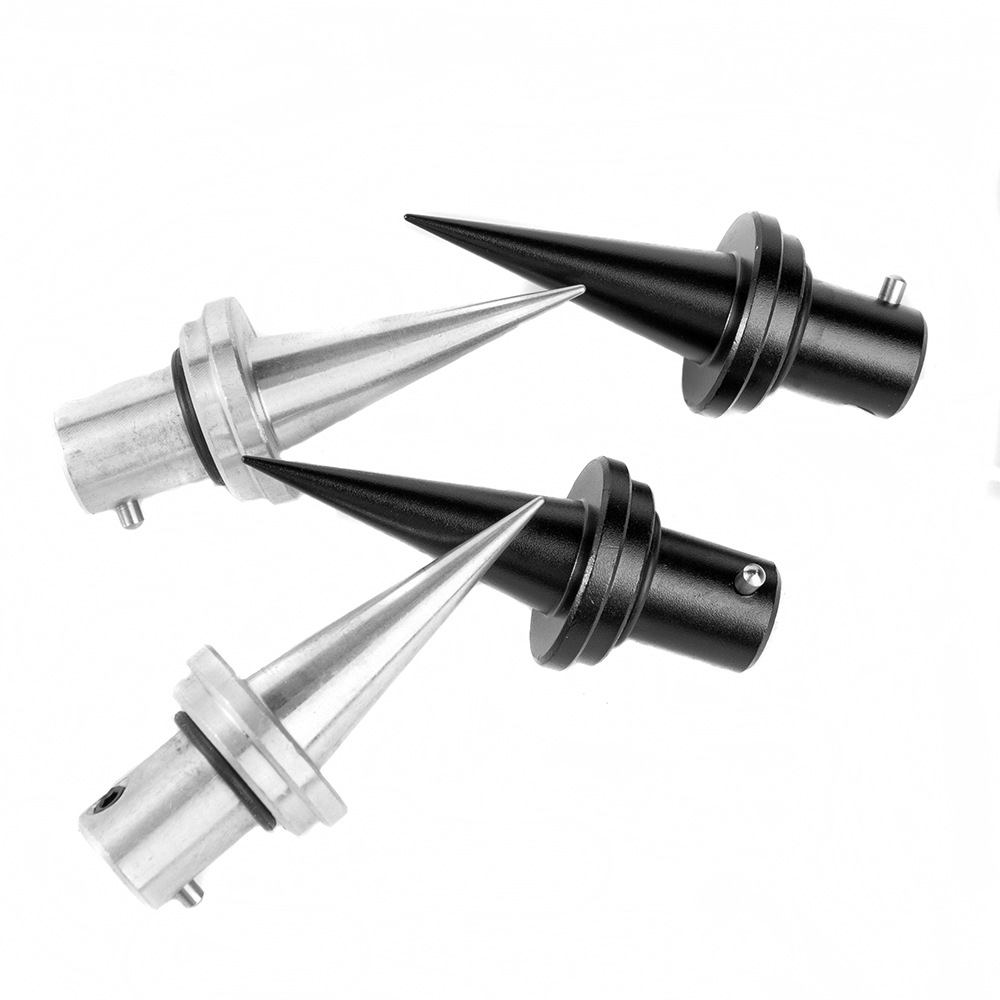 Bipod Rifle Mount - 2 個 V8 バイポッドスパイクフィートホルダーアダプタークイックリリース交換用 7-9 インチ調整可能なライフルバイポッドマウント狩猟銃アクセサリー