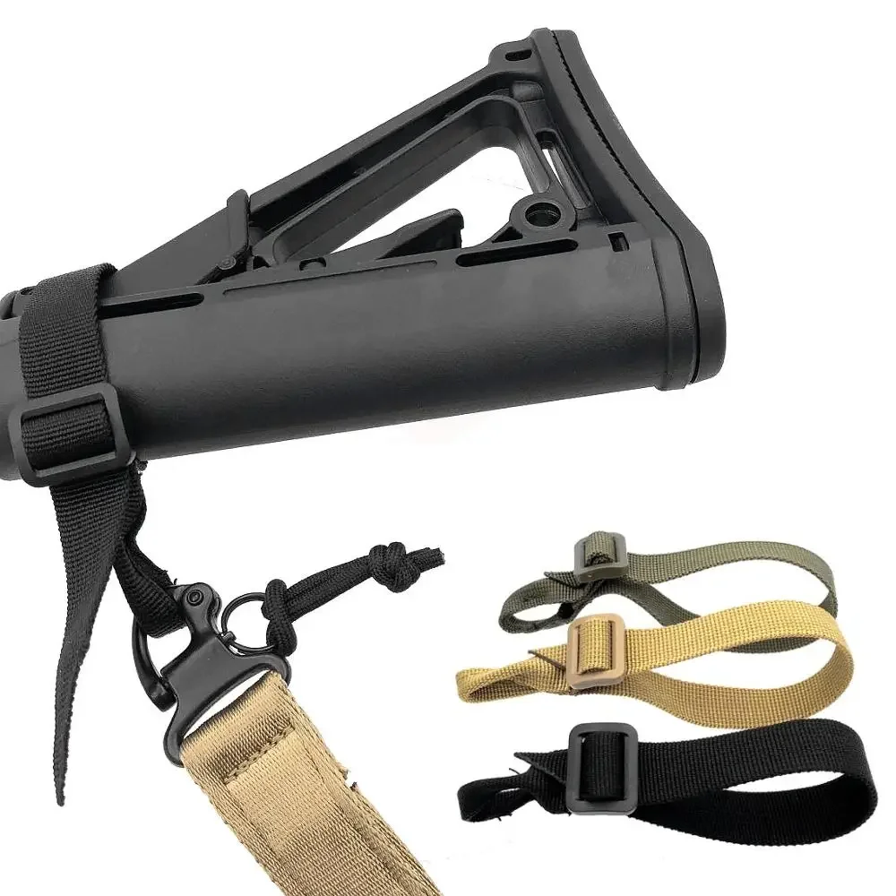 Hunting Outdoor Stores - 銃ストック用スリング、銃ロープ、ストラップベルトアダプター、調整可能なハンティングアクセサリー、ライフルストックガンストラップ