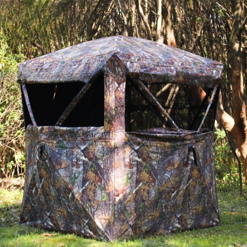 Hunting Camp Outdoor Supplies - 蚊よけハンティングテント通気性オックスフォード布耐久性のある安定した自然ハイキングテントキャンプ用品隠れ家屋外テント