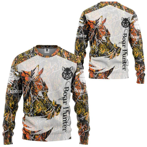 Wildman Hunting & Outdoor Vanderbijlpark - 迷彩狩猟動物イノシシメンズ Tシャツ 3D プリントスポーツ長袖 Tシャツトップカジュアルメンズ Tシャツプルオーバートップス