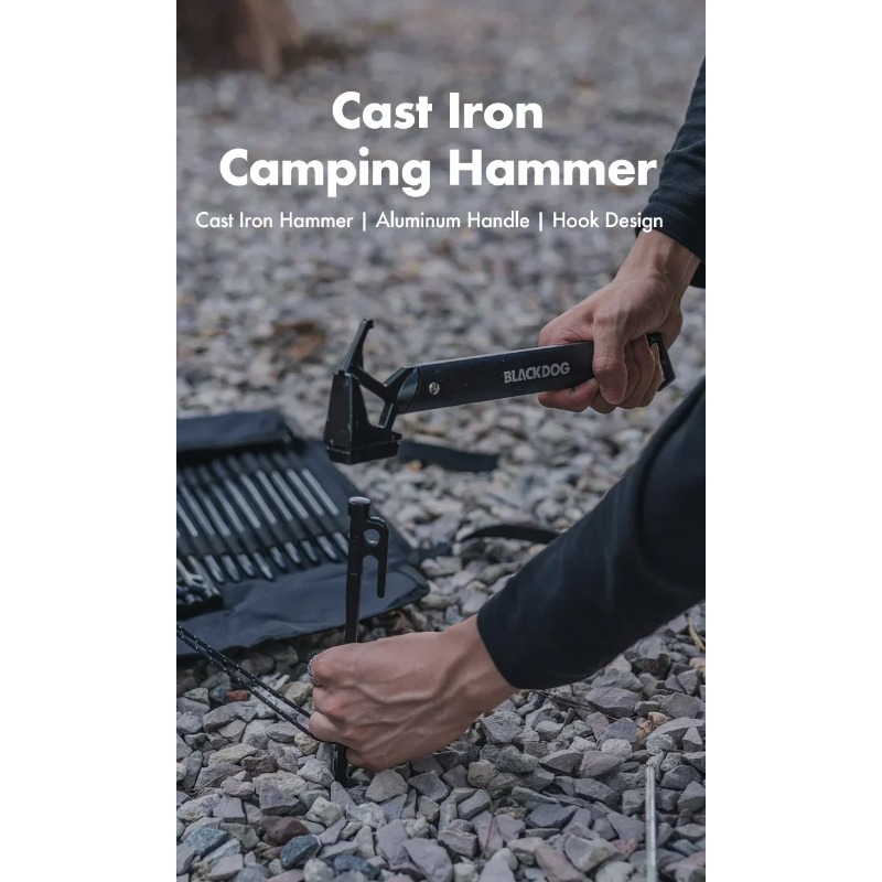 Hunting Camp Outdoor Supplies - BLACKDOG キャンプハンマー サバイバルツール 超軽量 アウトドア用品 緊急用