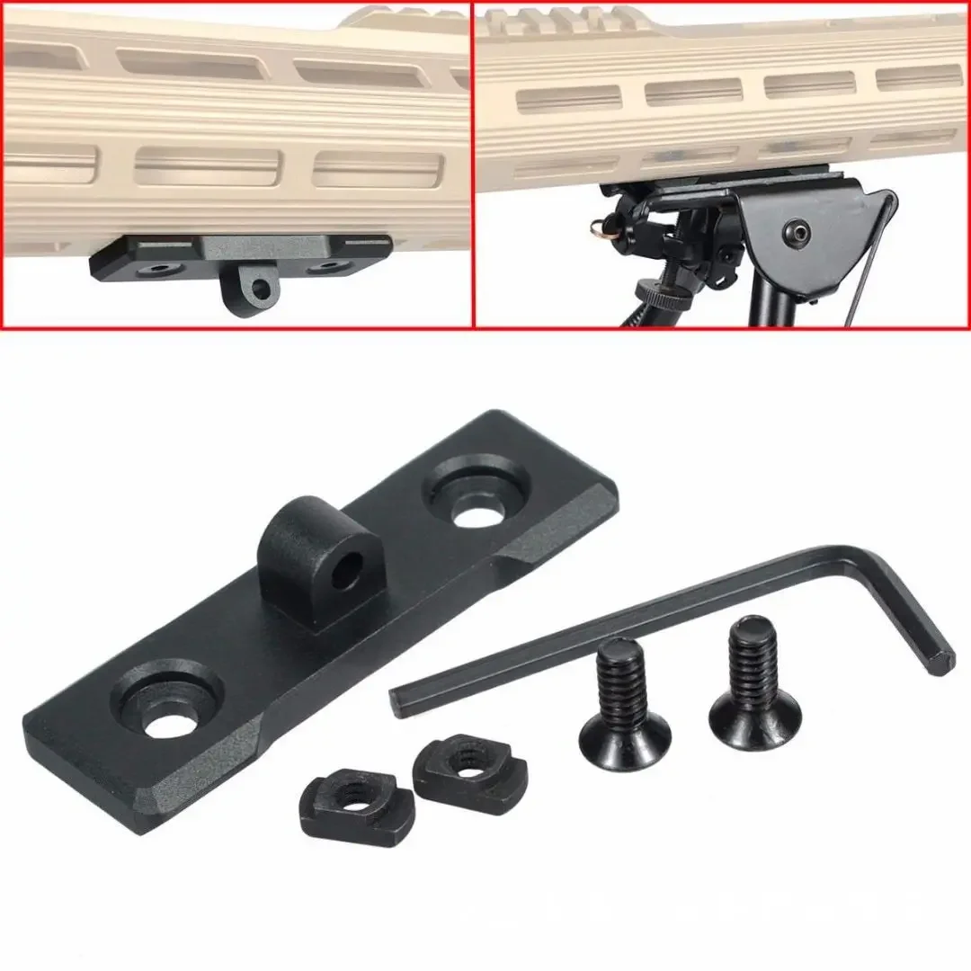 Bipod Rifle Mount - M-LOK バイポッドマウントアダプターロープロファイル狩猟アクセサリー AR15 ライフルハリスバイポッドピカティニーレールマウント