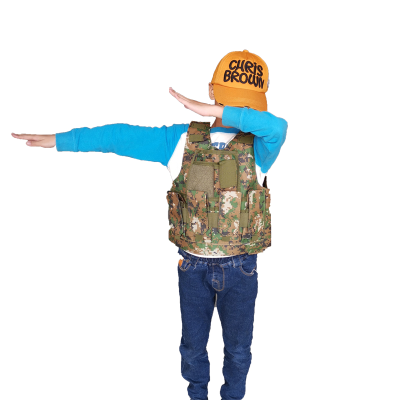 Hunting Outdoor Boys - 屋外エアガン戦術子供ベスト制服陸軍軍事機器キッズ少年少女迷彩子供戦闘 CS 狩猟服