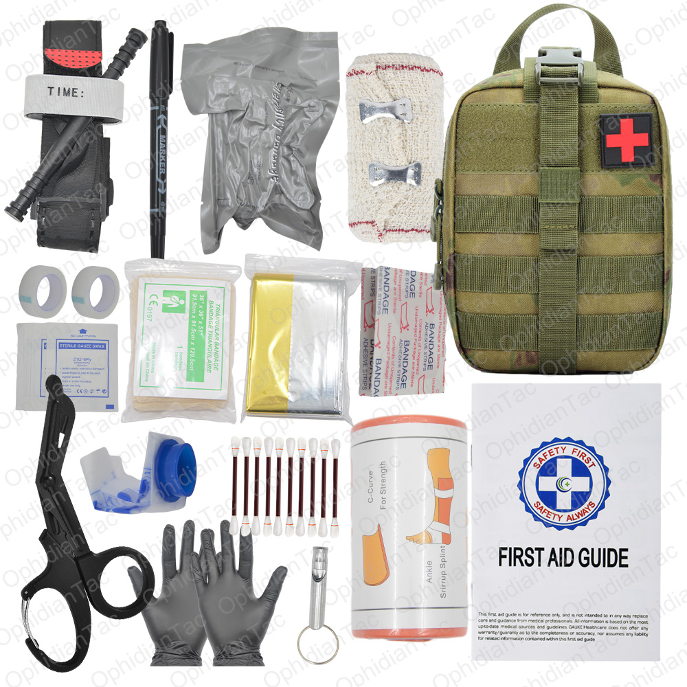 Hunting Camp Outdoor Supplies - 17 個アウトドアキャンプ緊急用品荒野用品サバイバルツールセット多機能応急処置キット