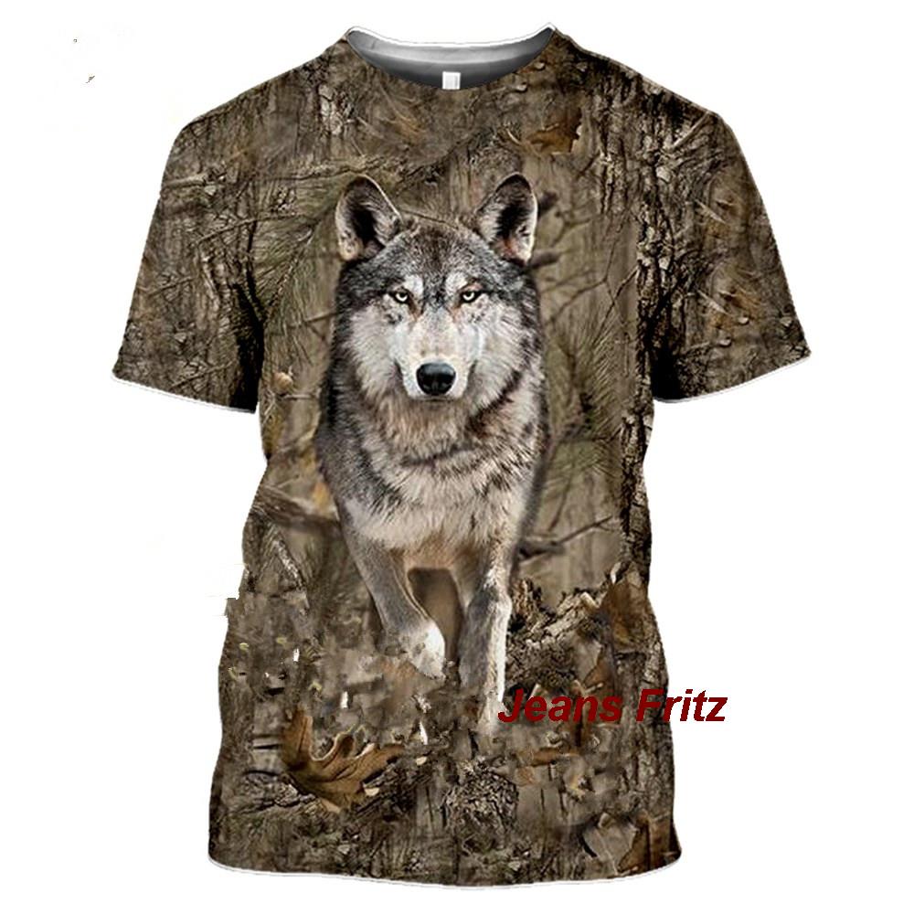 メンズ半袖Tシャツ,カモフラージュ,動物,野生,3D,夏,レ - Wildman Hunting & Outdoor Vanderbijlpark のレビューと価格