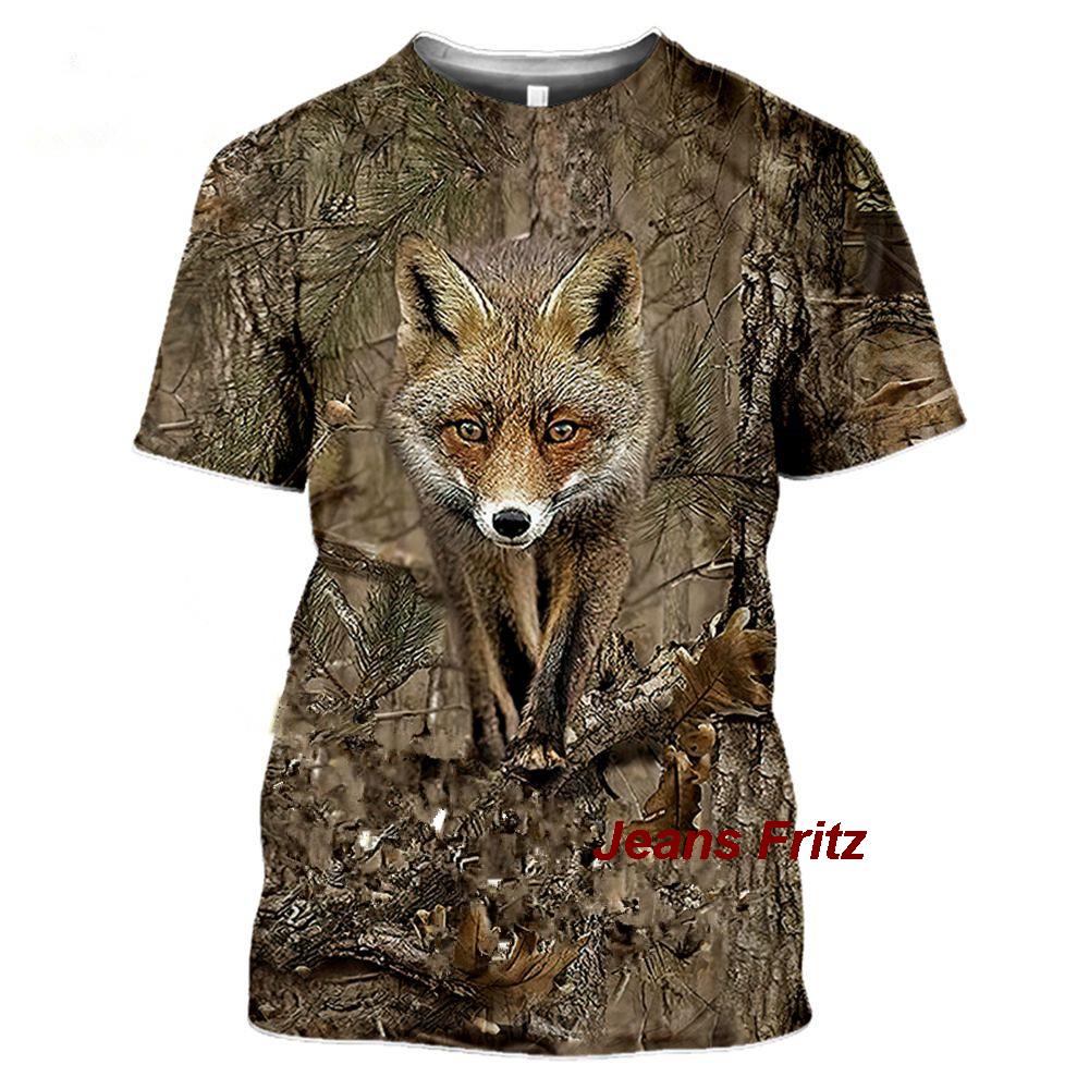 メンズ半袖Tシャツ,カモフラージュ,動物,野生,3D,夏,レ - Wildman Hunting & Outdoor Vanderbijlpark のレビューと価格