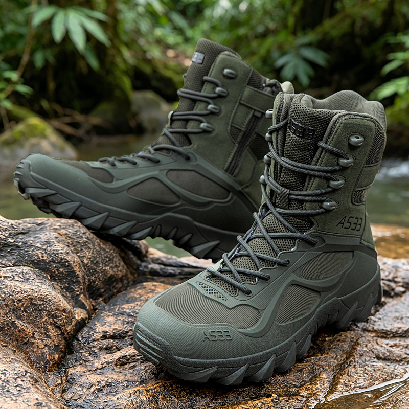 男性の戦術的なブーツカジュアル超軽量トレーニング安全作業防水 - Hunting Outdoor Stores のレビューと価格