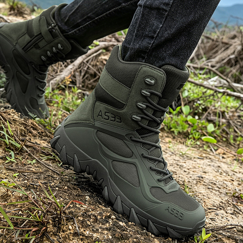 男性の戦術的なブーツカジュアル超軽量トレーニング安全作業防水 - Hunting Outdoor Stores のレビューと価格