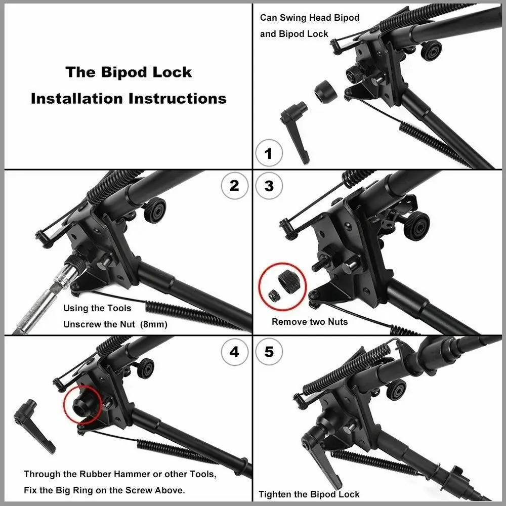 戦術的なsロック,回転式シリーズのハーリスライフル,三脚マウ - Bipod Rifle Mount のレビューと価格