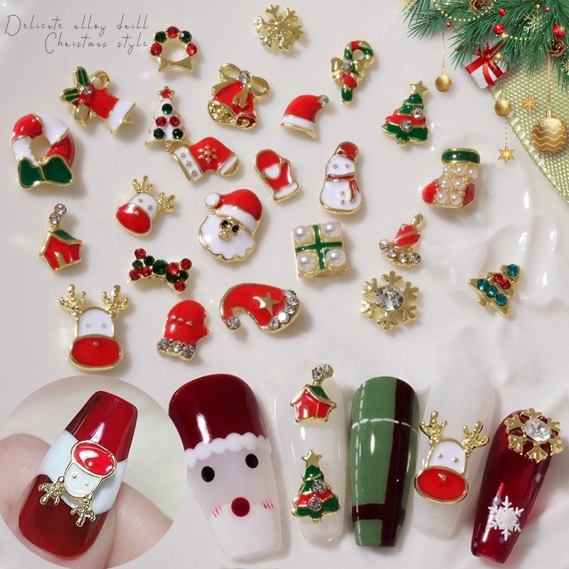 10個入り クリスマス合金ネイルチャーム メタル製スノーフレ - Elk Bugle Call のレビューと価格