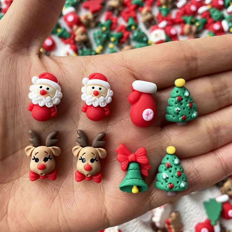 10 個クリスマスネイルチャーム漫画サンタクロース、ヘラジカ - Elk Bugle Call のレビューと価格