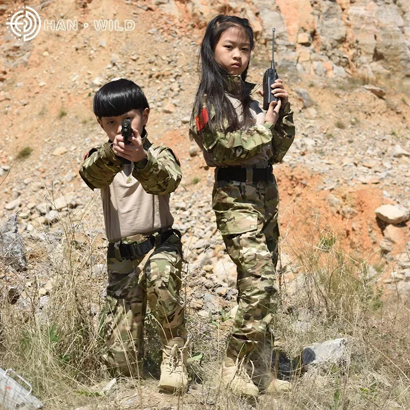 子供のための戦術的なユニフォームセット,狩猟服,ハイキングジ - Hunting Outdoor Boys のレビューと価格