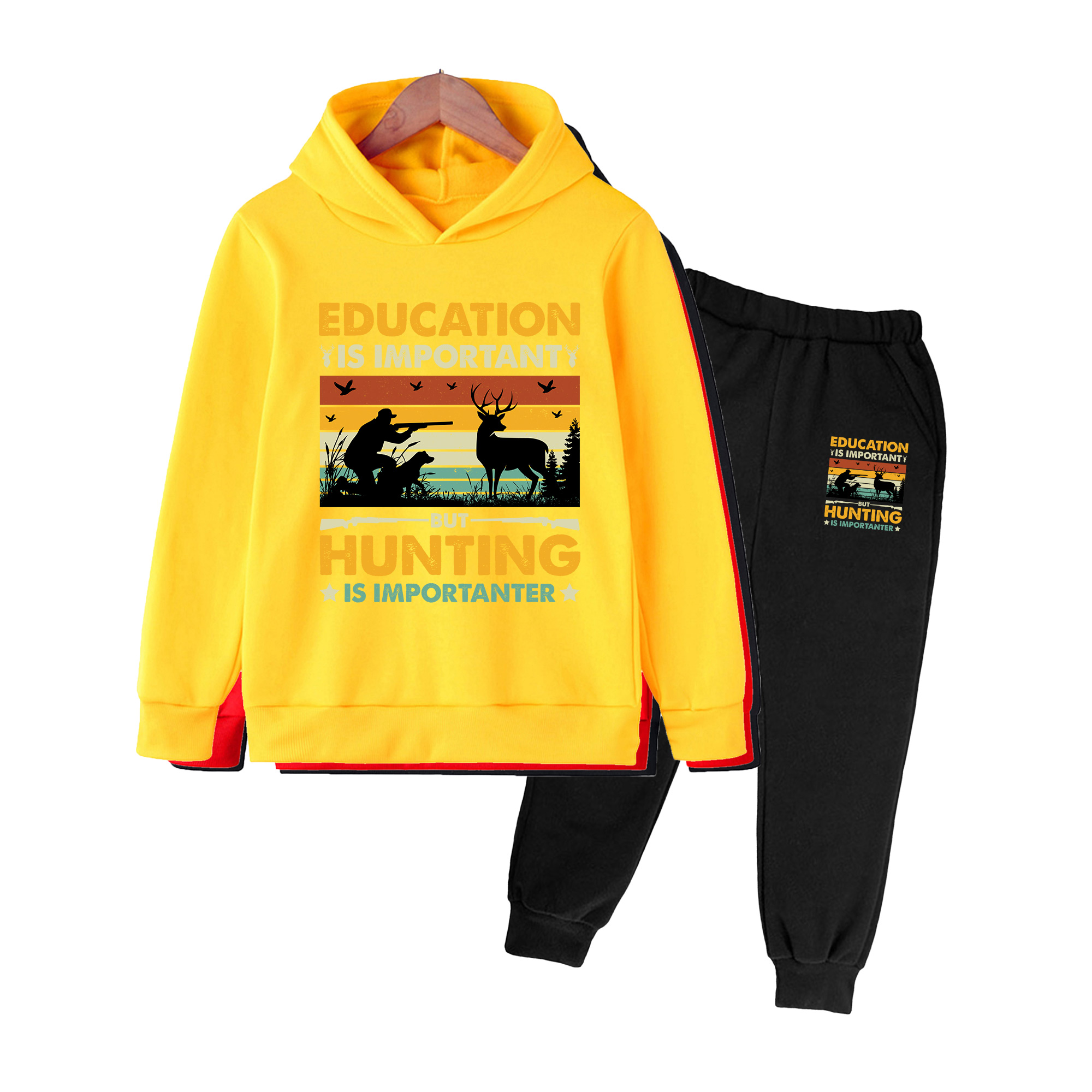 キッズ用フーディー＆スウェットパンツセット、ヴィンテージハン - Hunting Outdoor Boys のレビューと価格