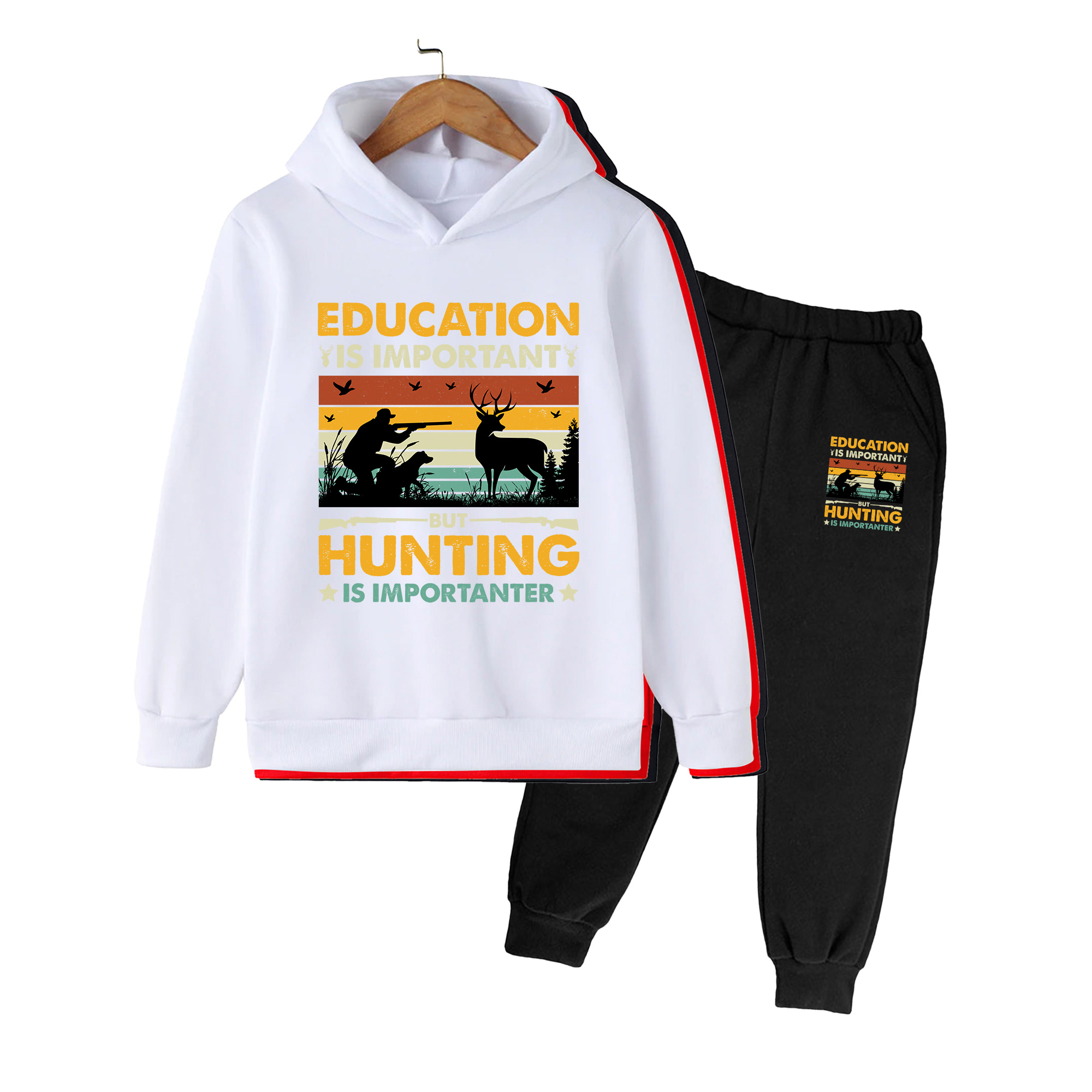 キッズ用フーディー＆スウェットパンツセット、ヴィンテージハン - Hunting Outdoor Boys のレビューと価格