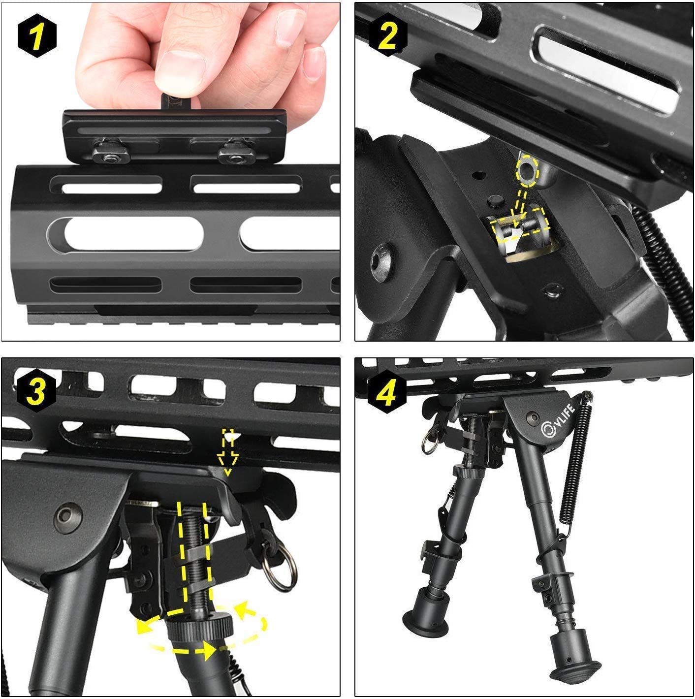 ワイルドスキー-ピカティニーハンドガードアダプター、m-lo - Bipod Rifle Mount のレビューと価格