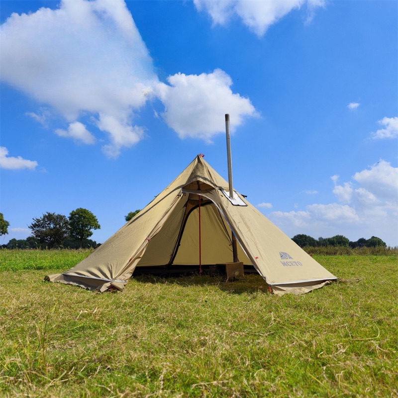 冬キャンプ用大型ピラミッドテント 3-5人用 ホットチムニー - Hunting Camp Outdoor Supplies のレビューと価格